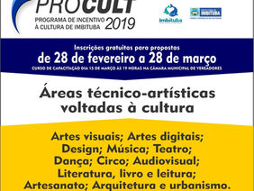 PROCULT 2019: Inscrições seguem até 28 de março