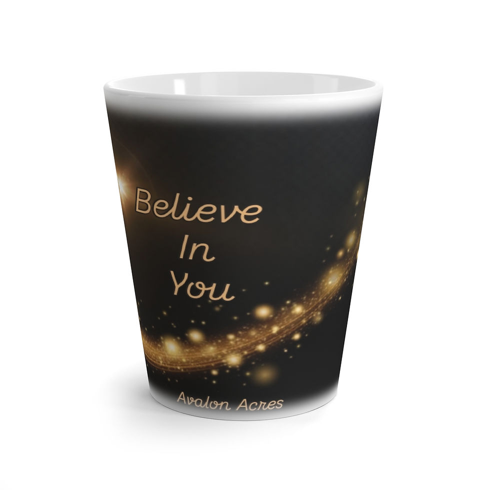 Believe in You Latte Mug - Inspirational Drinkware for Motivation & Affirmation
