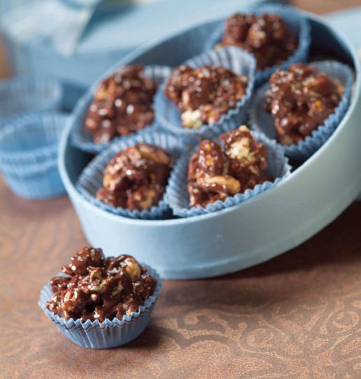 popcorn peanut truffles