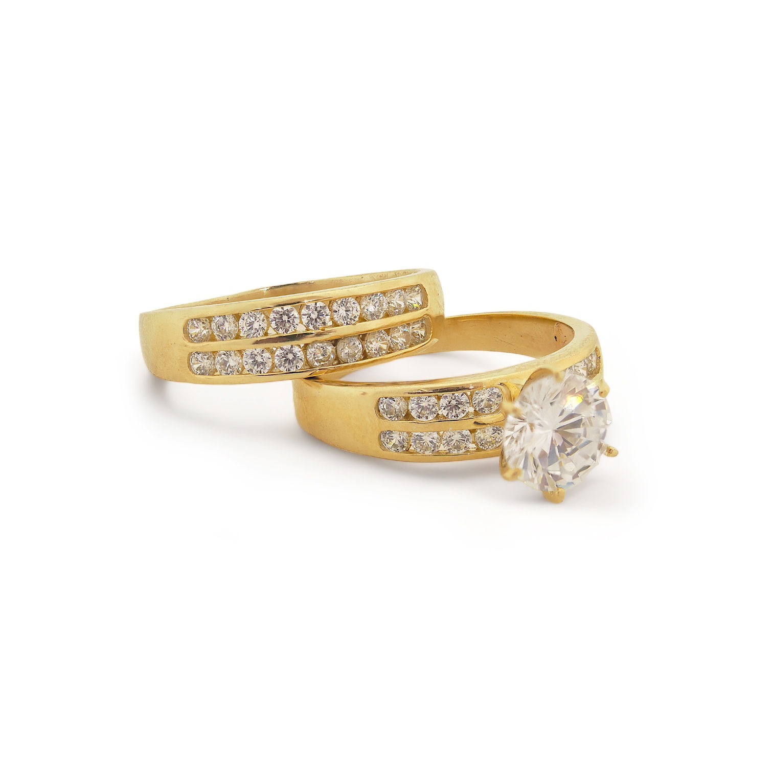 14K Yellow Gold Engagement Set