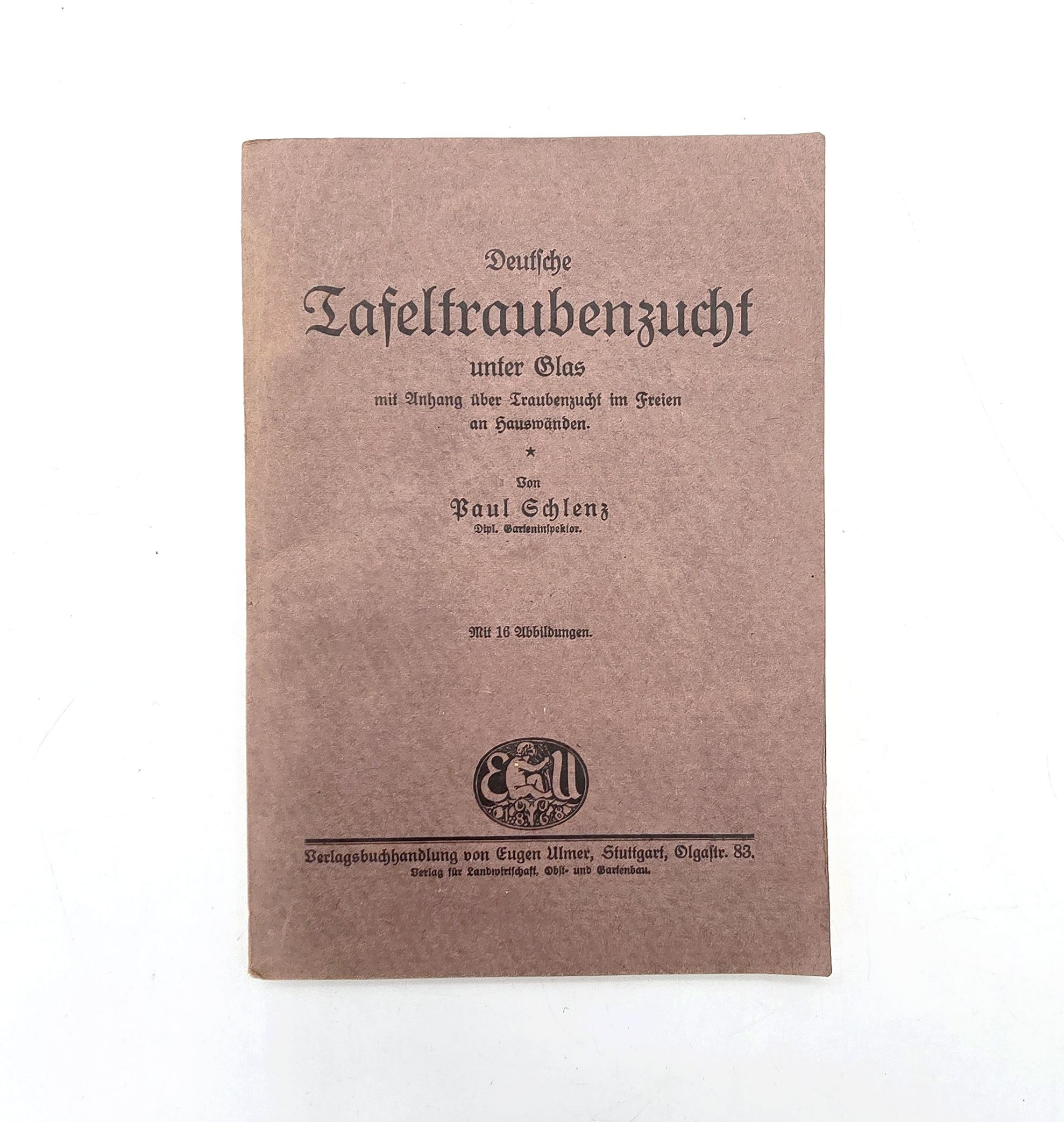 EA 1926 - Schlenz: Deutsche Tafeltraubenzucht unter Glas