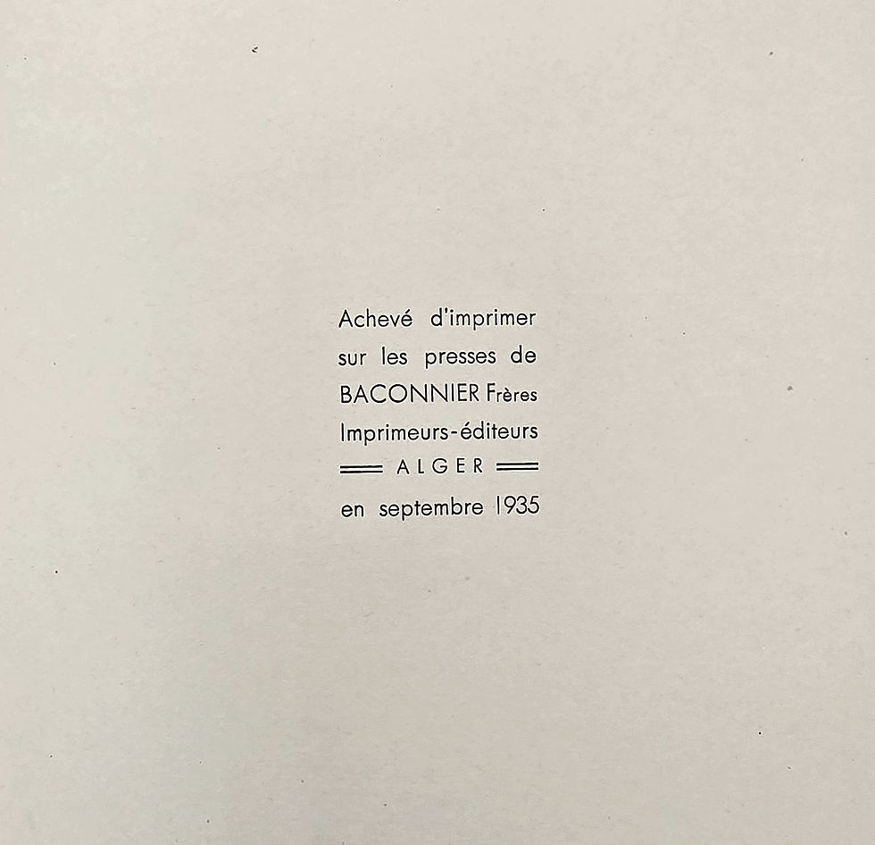 Miniaturbild: 1935 – Widmungsexemplar: Rozet: L’Aurès. Escalier du désert