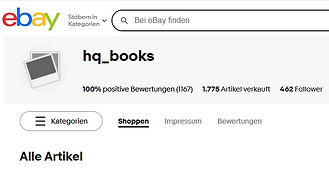 Screenshot der Ebay-Angebote von hq-books