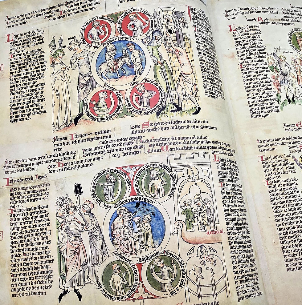 Miniaturbild: Biblia Pauperum. Apocalypsis: Die Weimarer Handschrift 