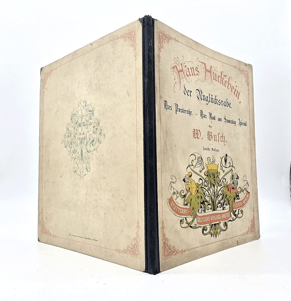 Miniaturbild: 1892 - Wilhelm Busch: Hans Huckebein, der Unglücksrabe