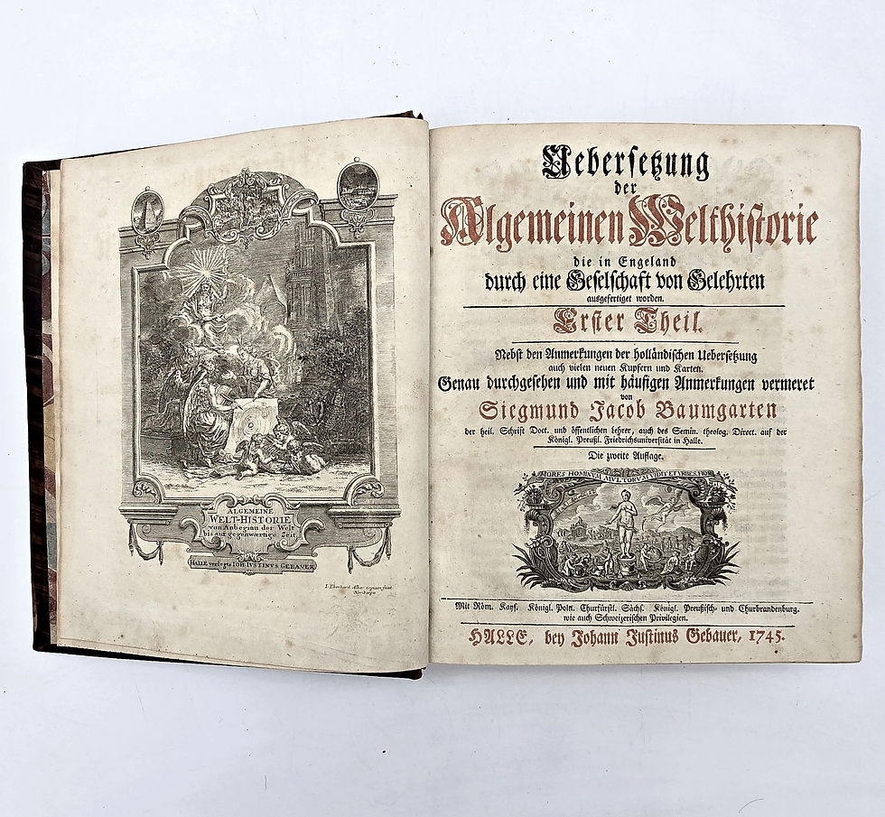Miniaturbild: EA 1745 - Baumgarten: Uebersetzung der algemeinen Welthistorie, 1. Theil