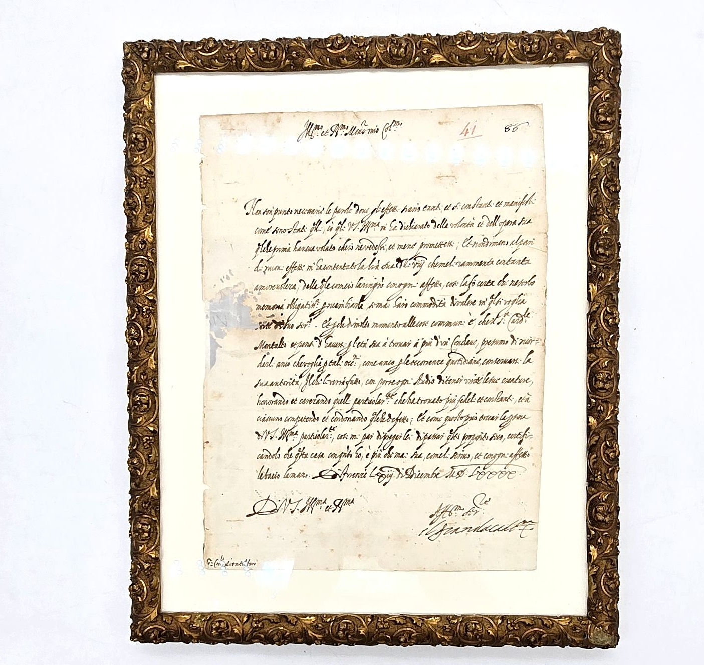 1590 – Originalbrief von Ferdinando I. de’ Medici 