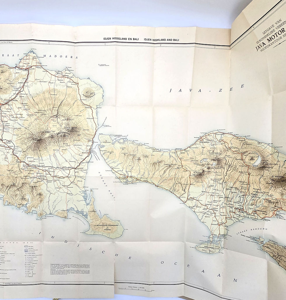 Miniaturbild: 1921 – Sammlung kolonialzeitlicher Touristenkarten von Java und Bali