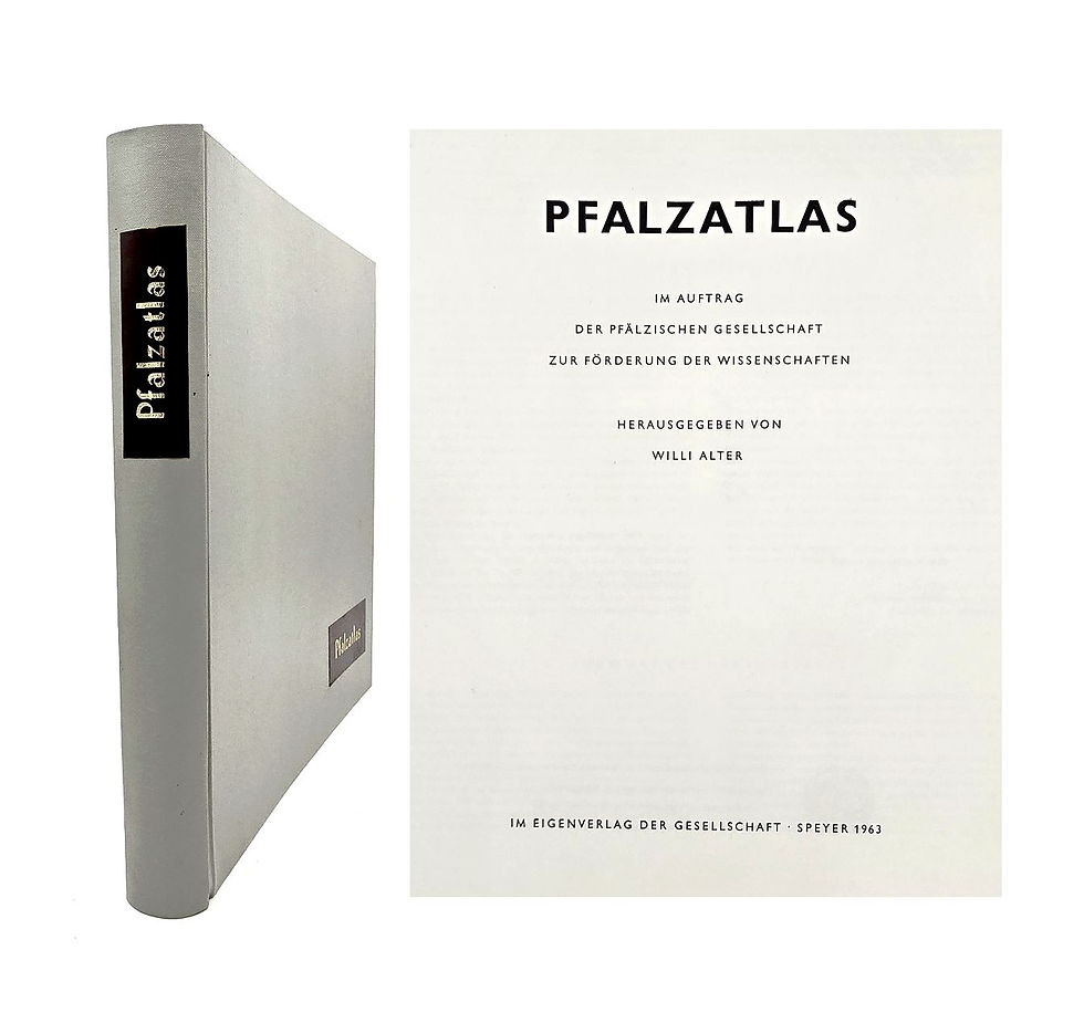 EA 1963 - Willi Alter: Pfalzatlas. Kartenbände I + II in einem Band