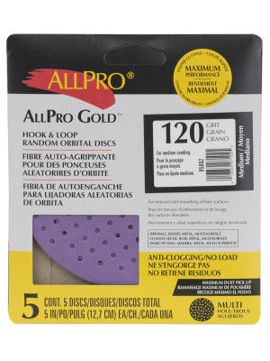AllPro Gold  Barracuda H/L Disc 5" M-Hole 5PK