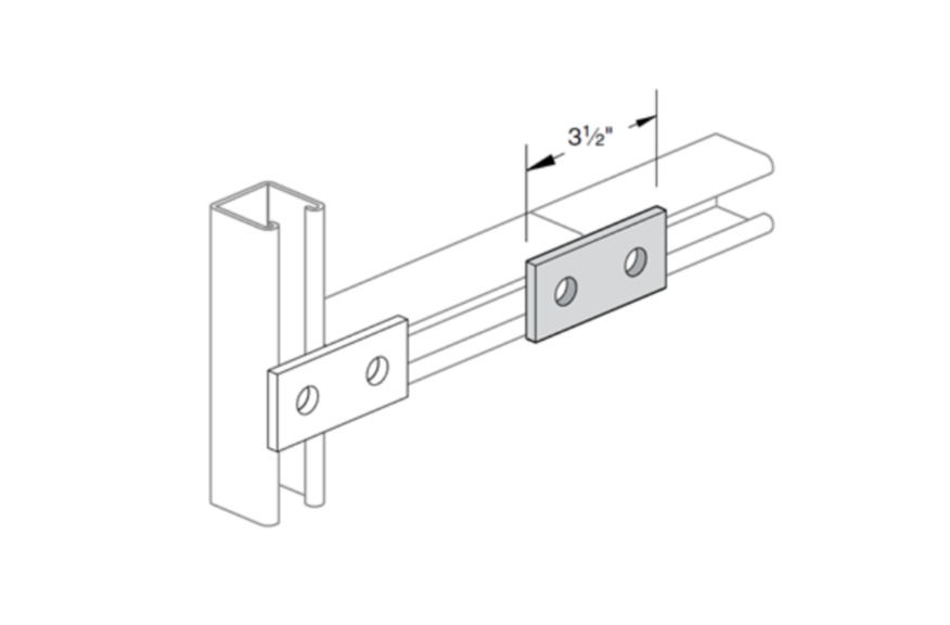 Miniatura: Unión de 2 Huecos P/Canal Strut PT-103
