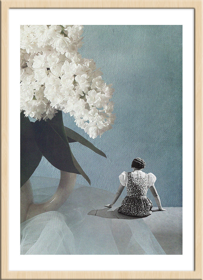 インテリア|ポスター|おしゃれ|モダン|アート|デザイン|北欧 |レトロ |人気|海外インテリア|ヴィンテージ|ビンテージ|内装|家具|かわいい|コラージュ|部屋|papertrumpets|ボタニカル|花|ブルー|写真|あじさい|ホワイト