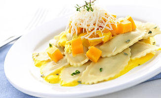 Butternuss-Ravioli-Gericht