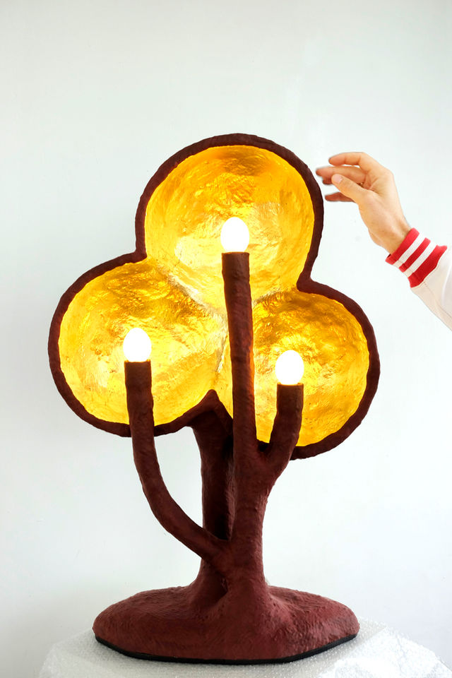 Lampshade with 14K Gold