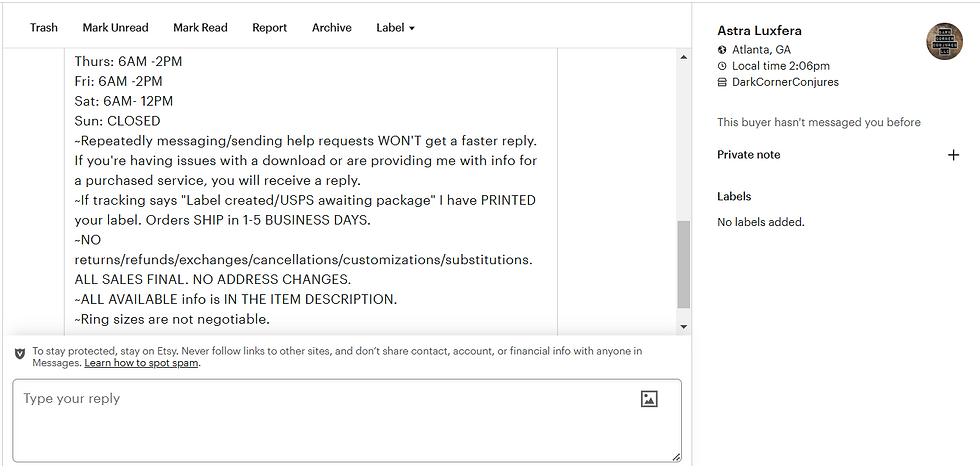 This is the second part of the automated response I received.