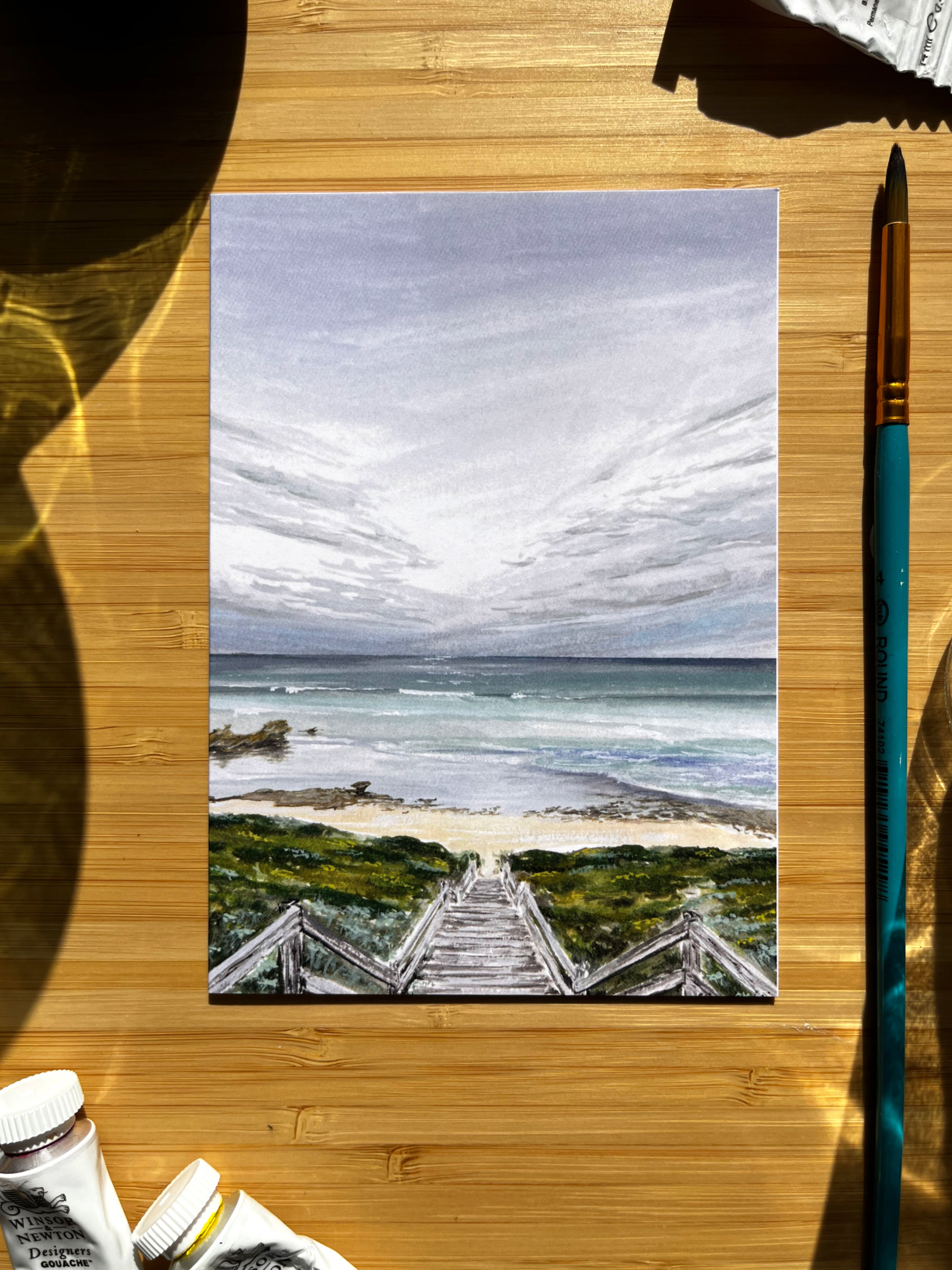 Sphinx Rock and Steps (greeting card)