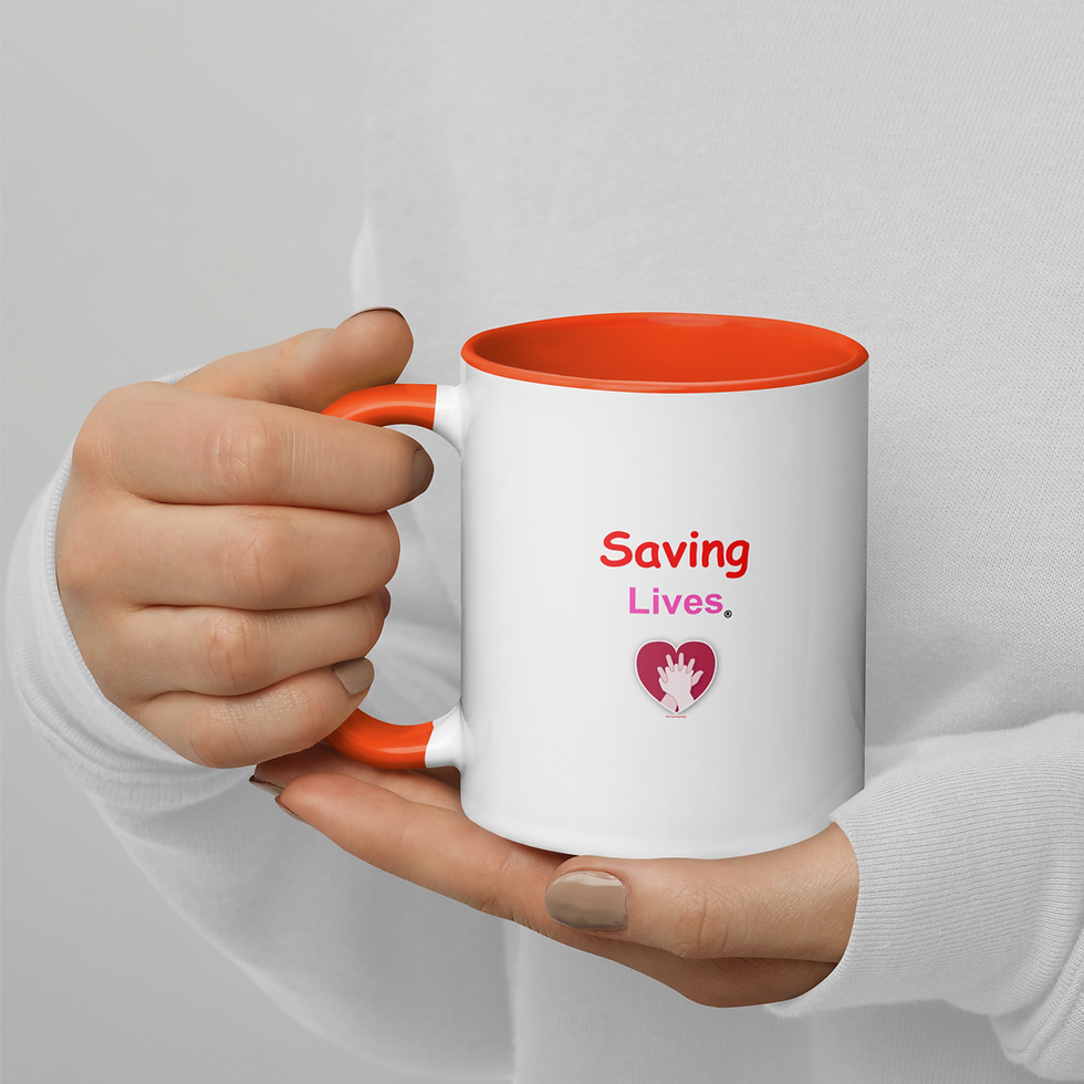 Thumbnail: Saving Lives Mug with Color Inside
