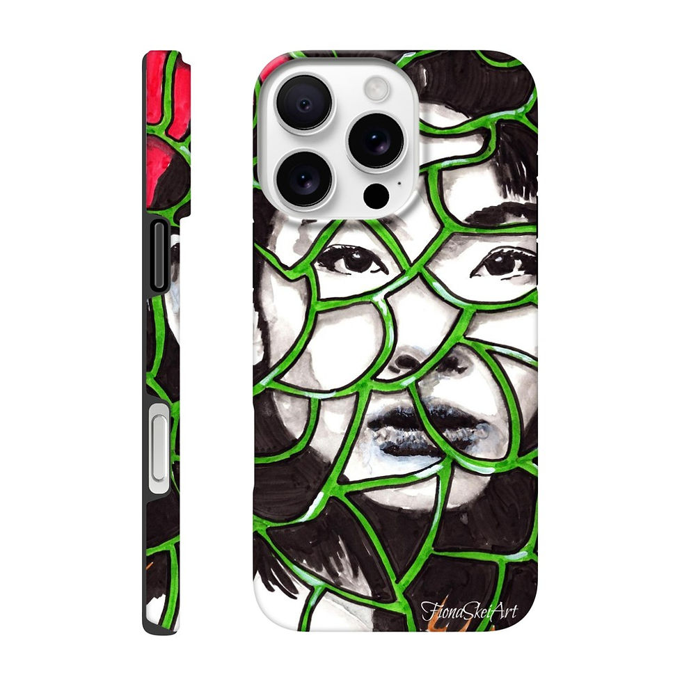 Abstract face iPhone case design by Fiona Skei