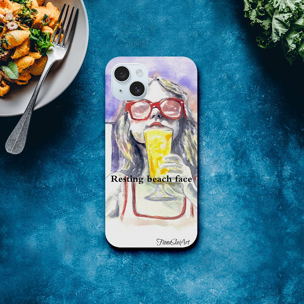 Woman with red glasses and the words, 