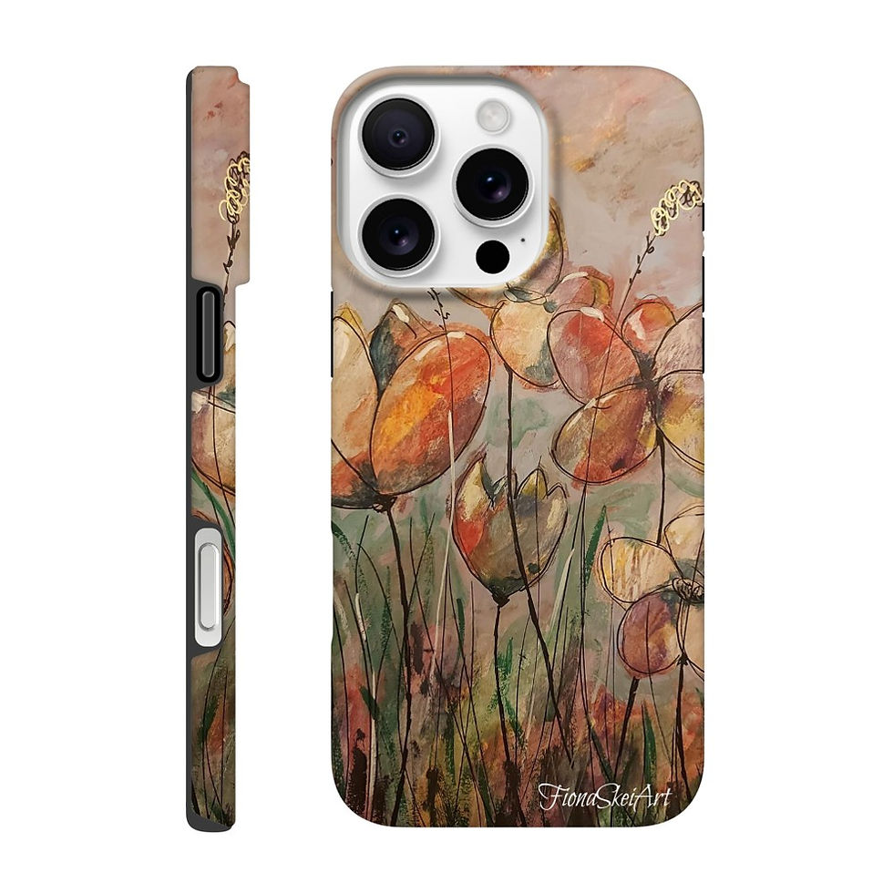 Floral iPhone case, Fiona Skei art