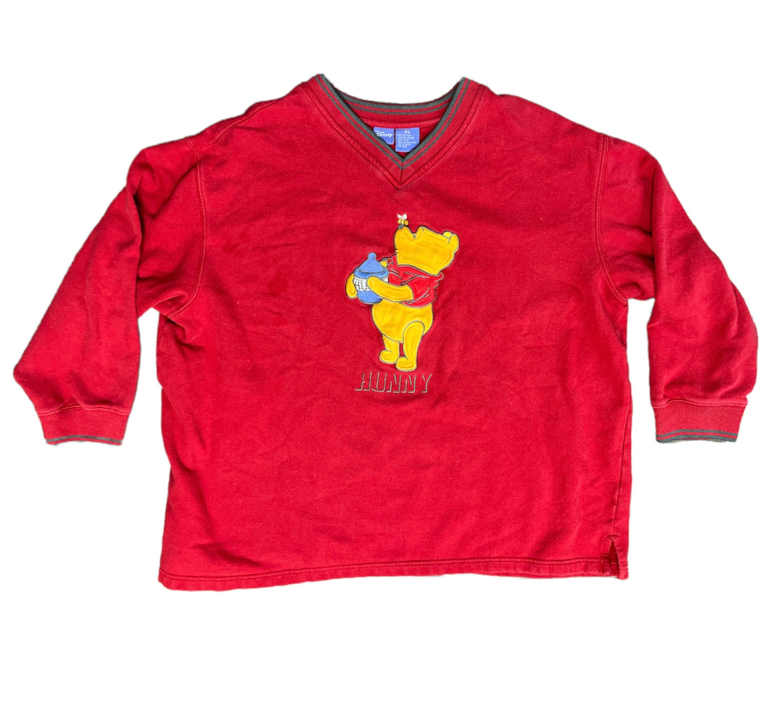 Vintage 90s Winnie The Pooh V-Neck Pullover (Ladies sz XL)