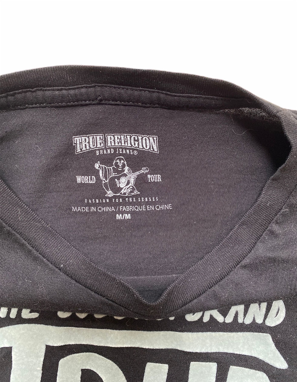 Thumbnail: True Religion Velour Spellout Buddha Tshirt (M)