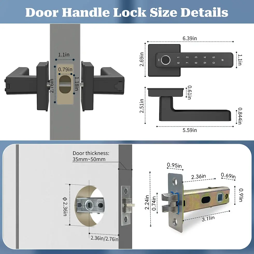 door lock hole size