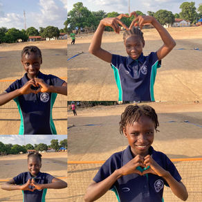 Girls in Sport Sierra Leone: Hand on heart sign
