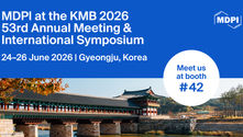 MDPI Korea, 한국미생물·생명공학회(KMB) 제53차 정기학술대회 및 국제심포지엄 참가 예정