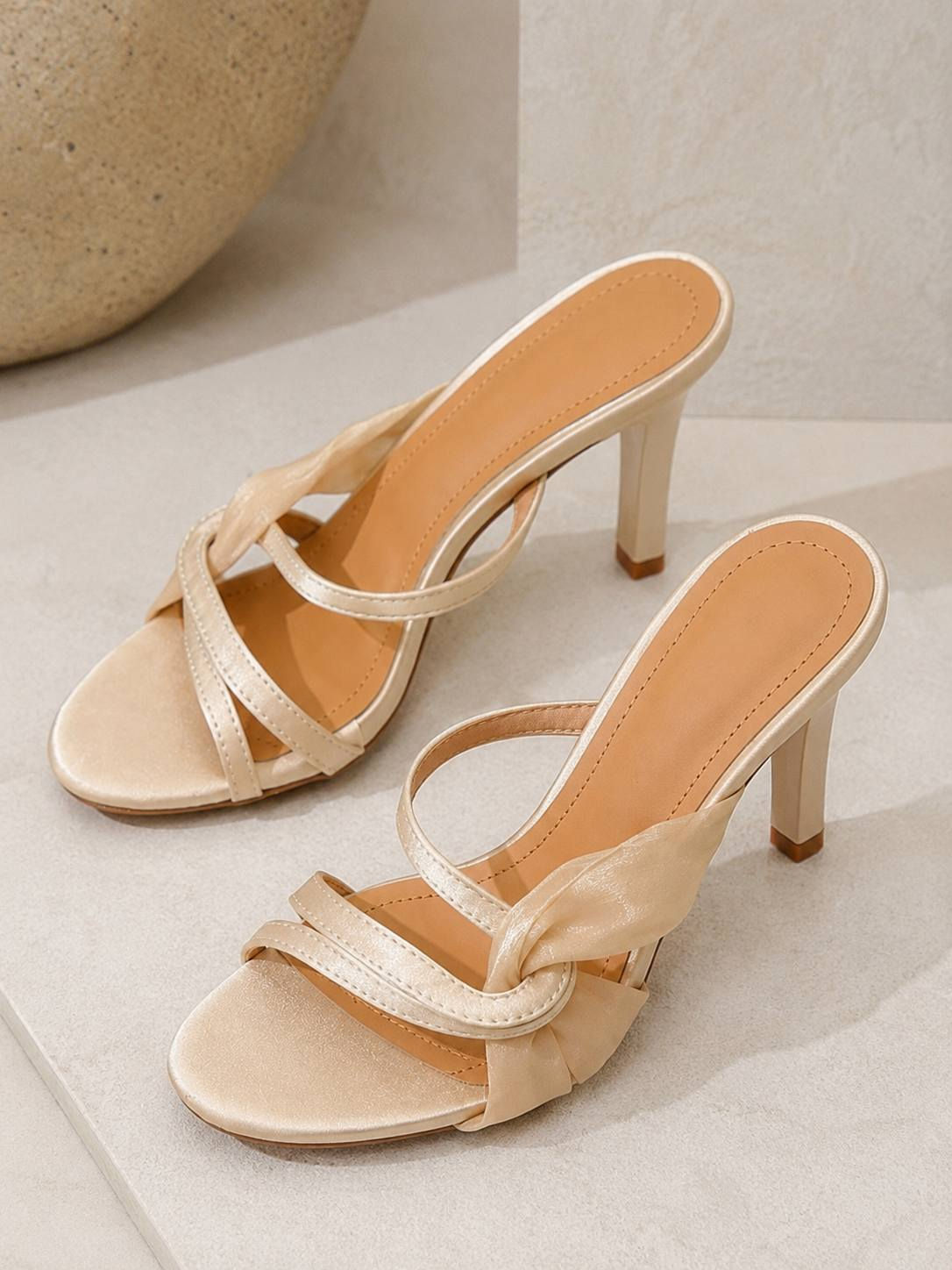 Sandale à Talon effet Satin