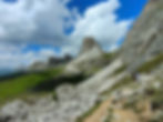 Dal Masarei de Pieza verso l'Averau e il Rifugio Averau