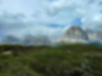 La Tofana di Rozes (dx), il Gran Lagazuoi e le Cime di Fanes (centrale) e il Lagazuoi (sx)