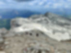 Verso Forcella Pordoi e il Sass Pordoi...