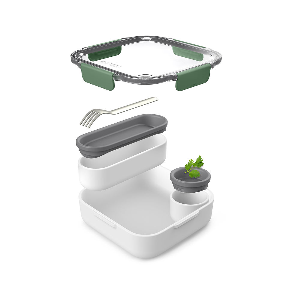 Thumbnail: black+blum Lunch Box Bundle (Lunch Box Original+Lunch Bag+SS Cutlery Set) Olive