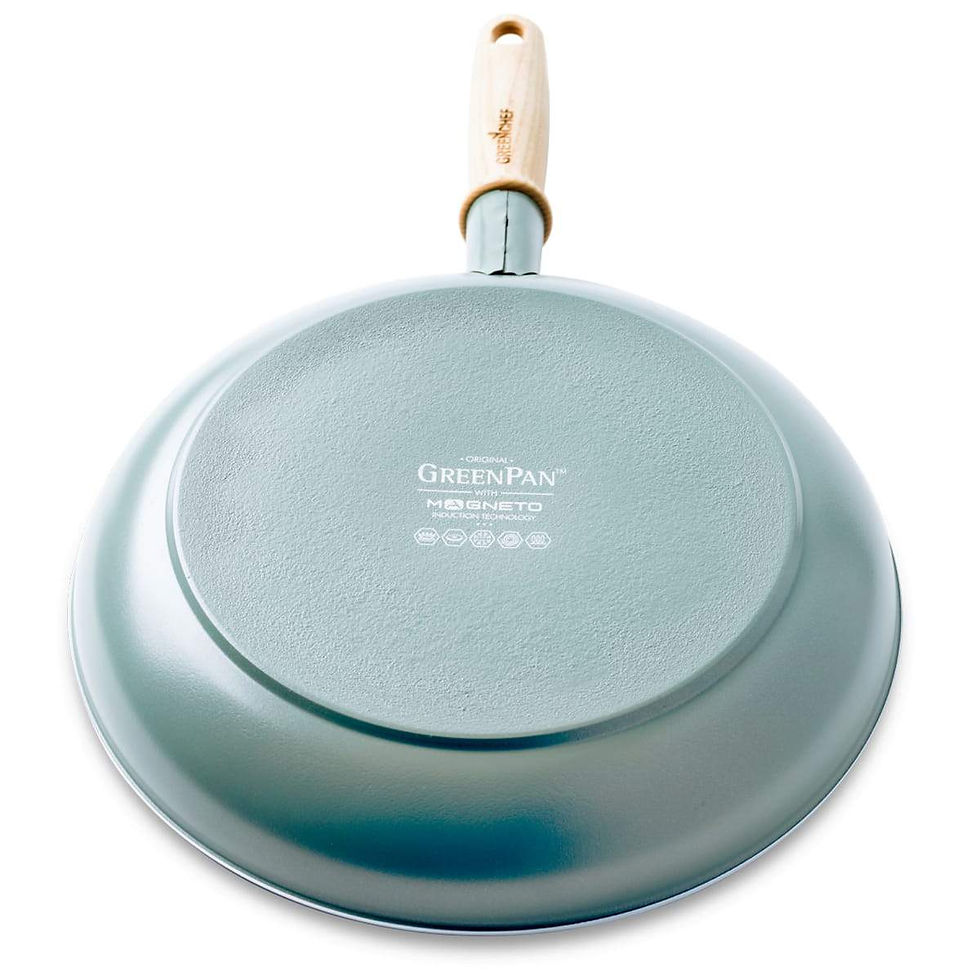 Thumbnail: GreenPan MayFlower Ceramic Non-Stick Open Frypan 28cm - Smokey Blue
