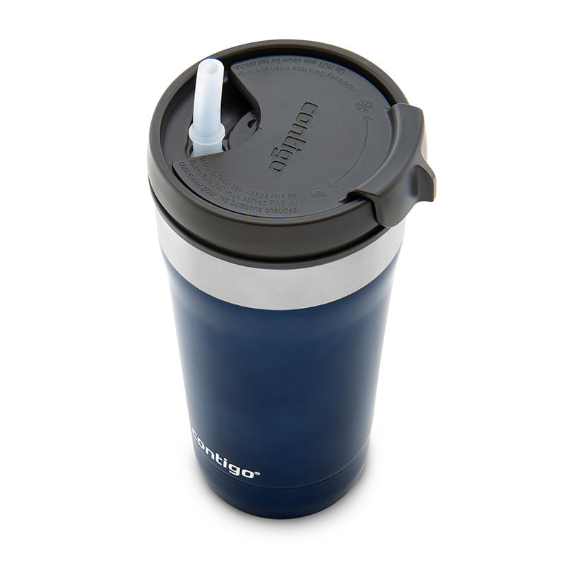 Thumbnail: Contigo UpTown Dual-Sip Insulated Tumbler (SS) 16oz (473ml) - Blueberry