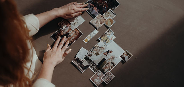 Hochzeitsplanerin vom bodensee erstellt ein Moodboard mit Beispielbildern für eine Hochzeit