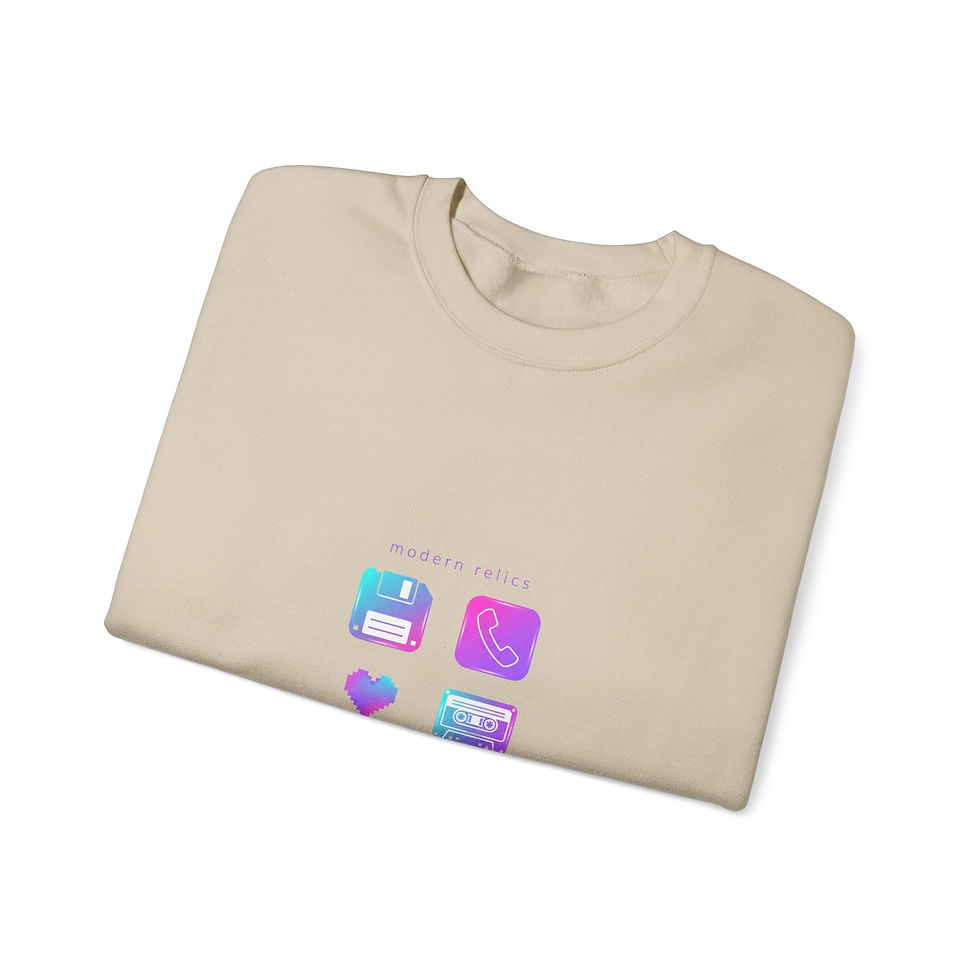 Thumbnail: Retro Pastel Tech Icons Sweatshirt | gradient icon design, soft glow UI