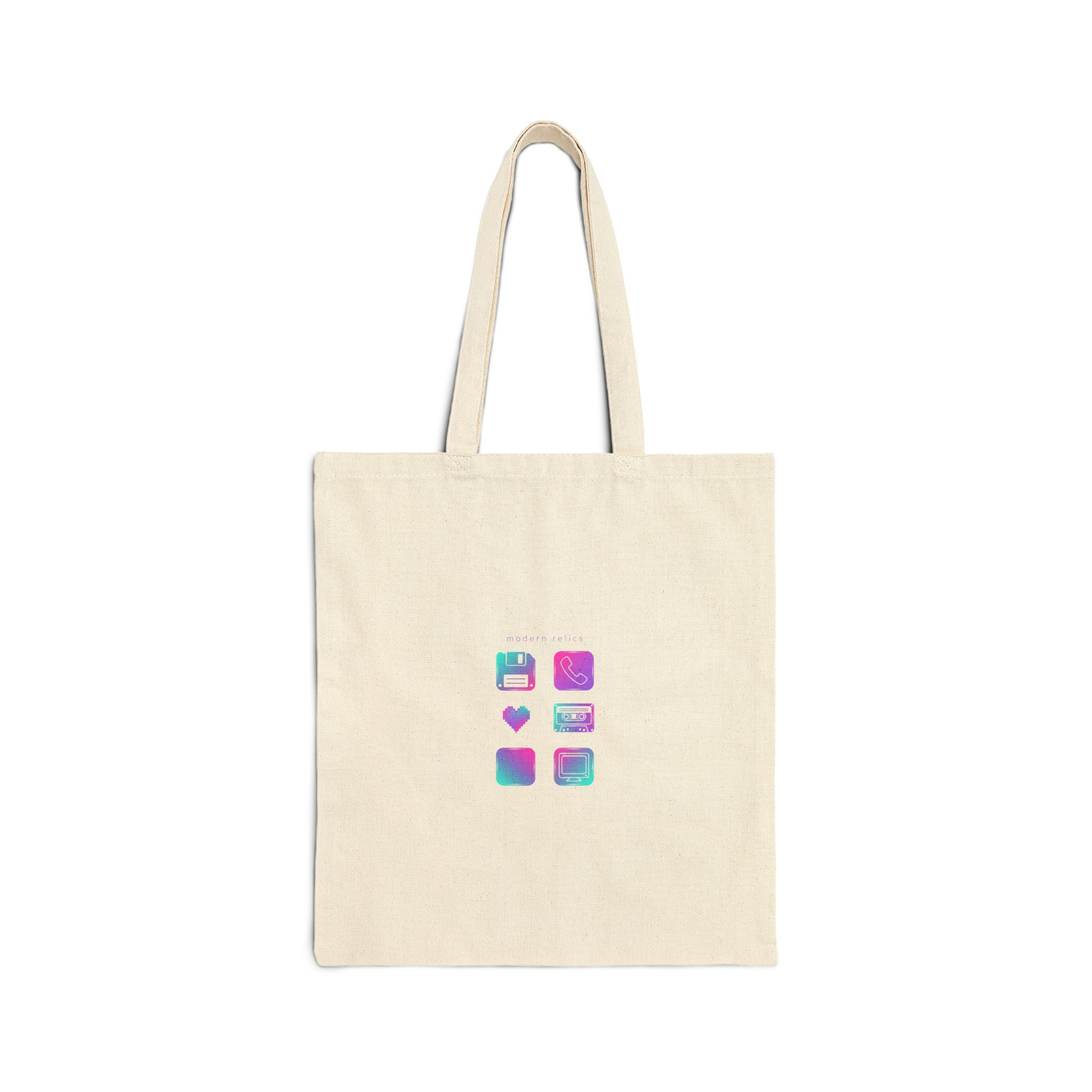 Soft Glow UI Gradient Icons Tote | Y2K Retro Pastel Tech