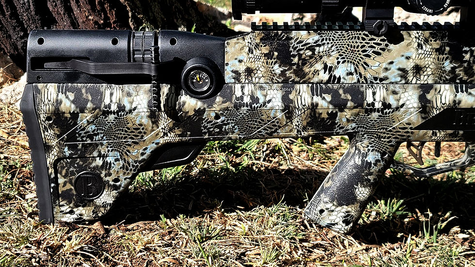 Hex Camo Pattern on a Custom Benjamin Bulldog