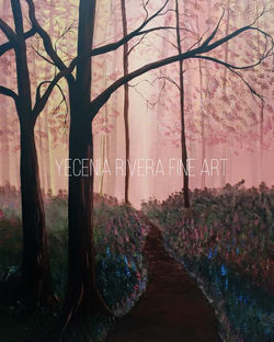 Pink mystic forest - Sold
