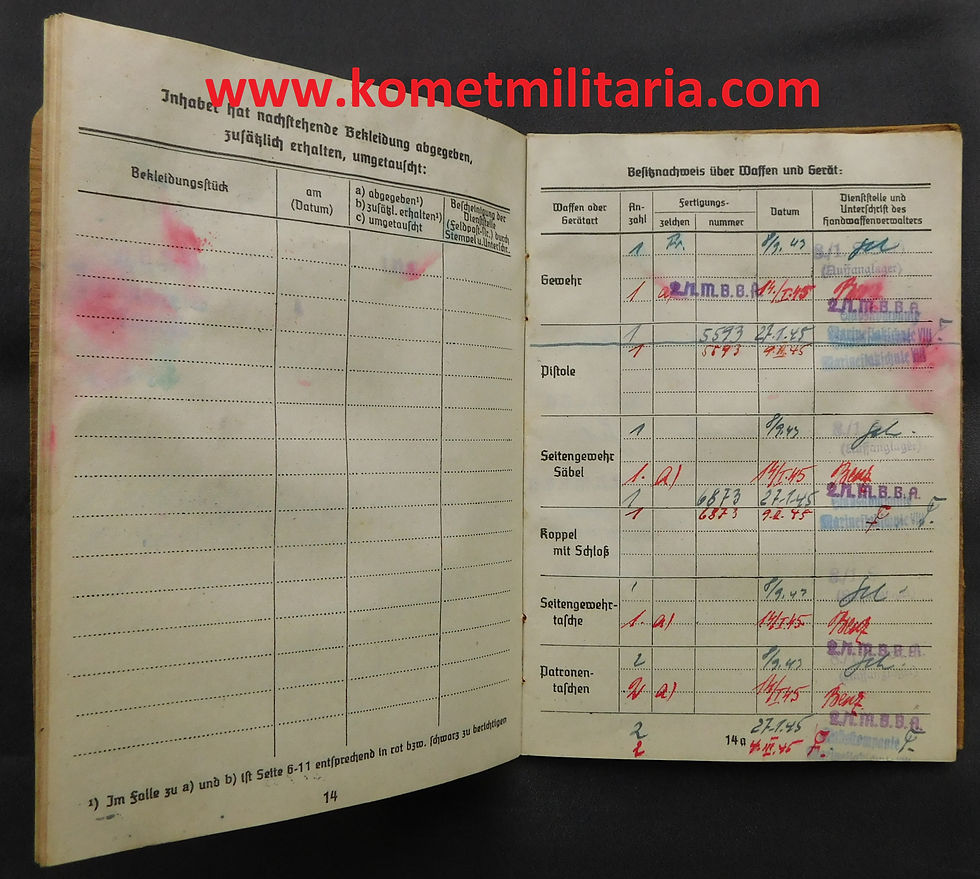 Thumbnail: Soldbuch Marine-Artillerist 2./Marine-Baubereitschaftsabteilung