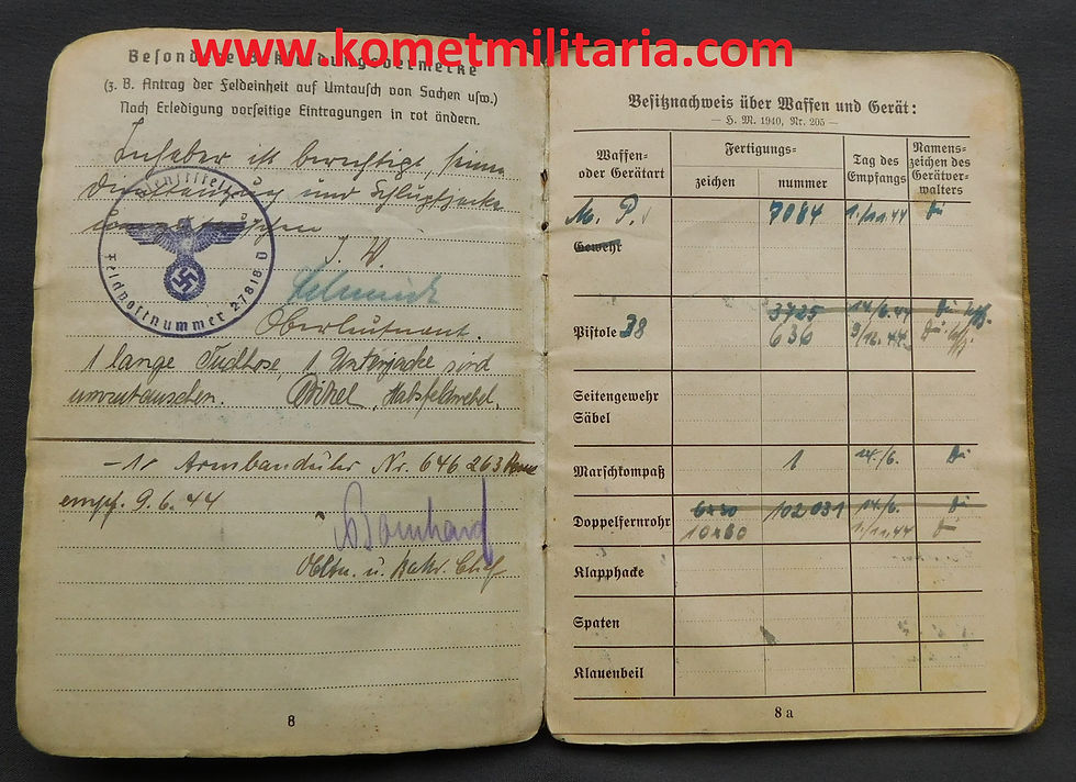 Thumbnail: Soldbuch+ WH Führerschein Oberwachtmeister Artillerie Rgt. 67, 4 awards