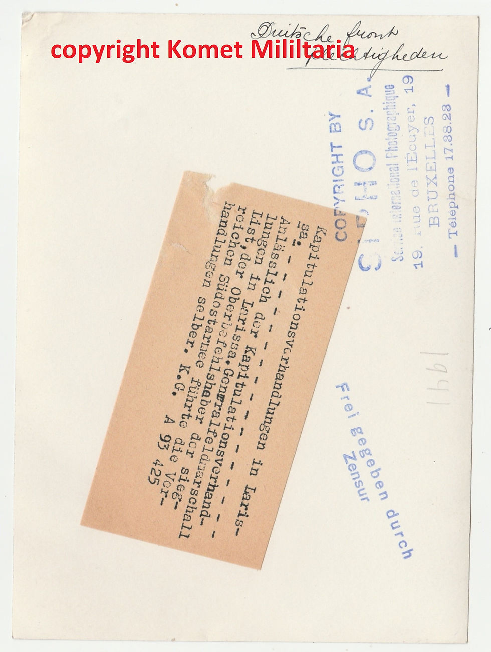 Thumbnail: Period Press Picture Field Marshal Wilhelm List, Larissa 1941