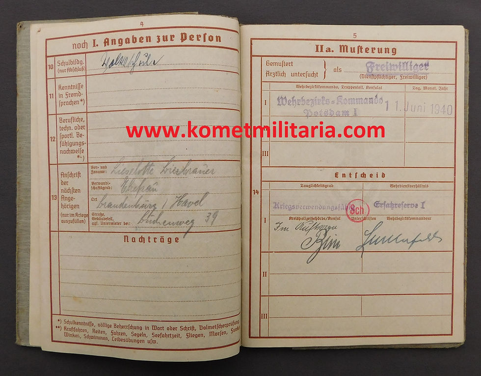 Thumbnail: Wehrpass+ 2 Urkunden (PKA+OST) Ogfr. Panzer-Grenadier Rgt.3, KIA  1943