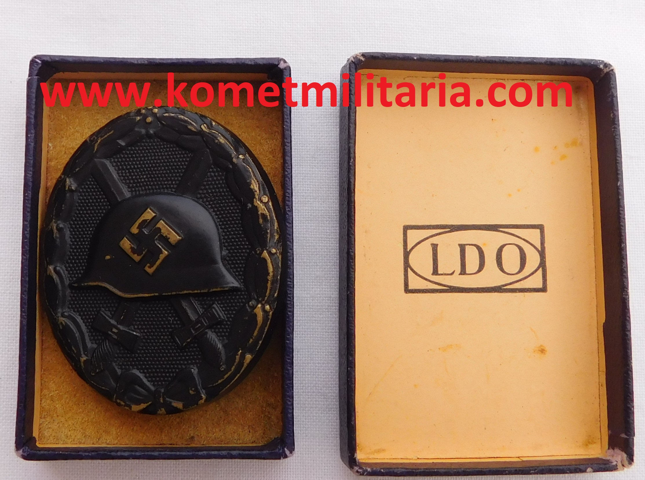 Verwundetenabzeichen in Schwarz im LDO-Etui (L/56) Funcke & Brüninghaus