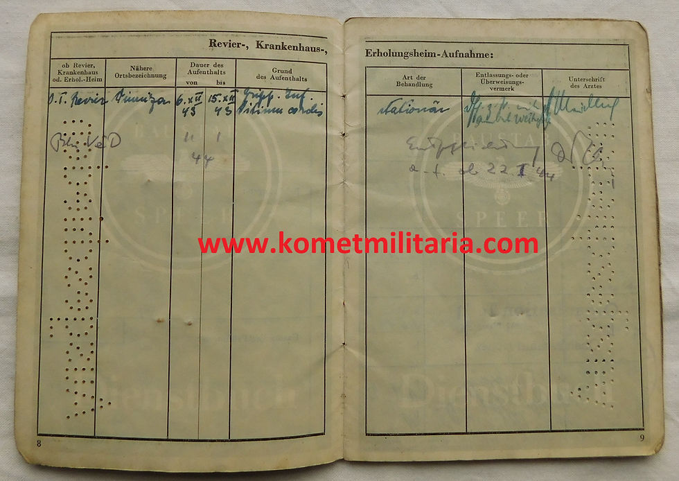 Thumbnail: Dienstbuch Baustab Speer, O.T.Einsatzgruppe Russland Süd