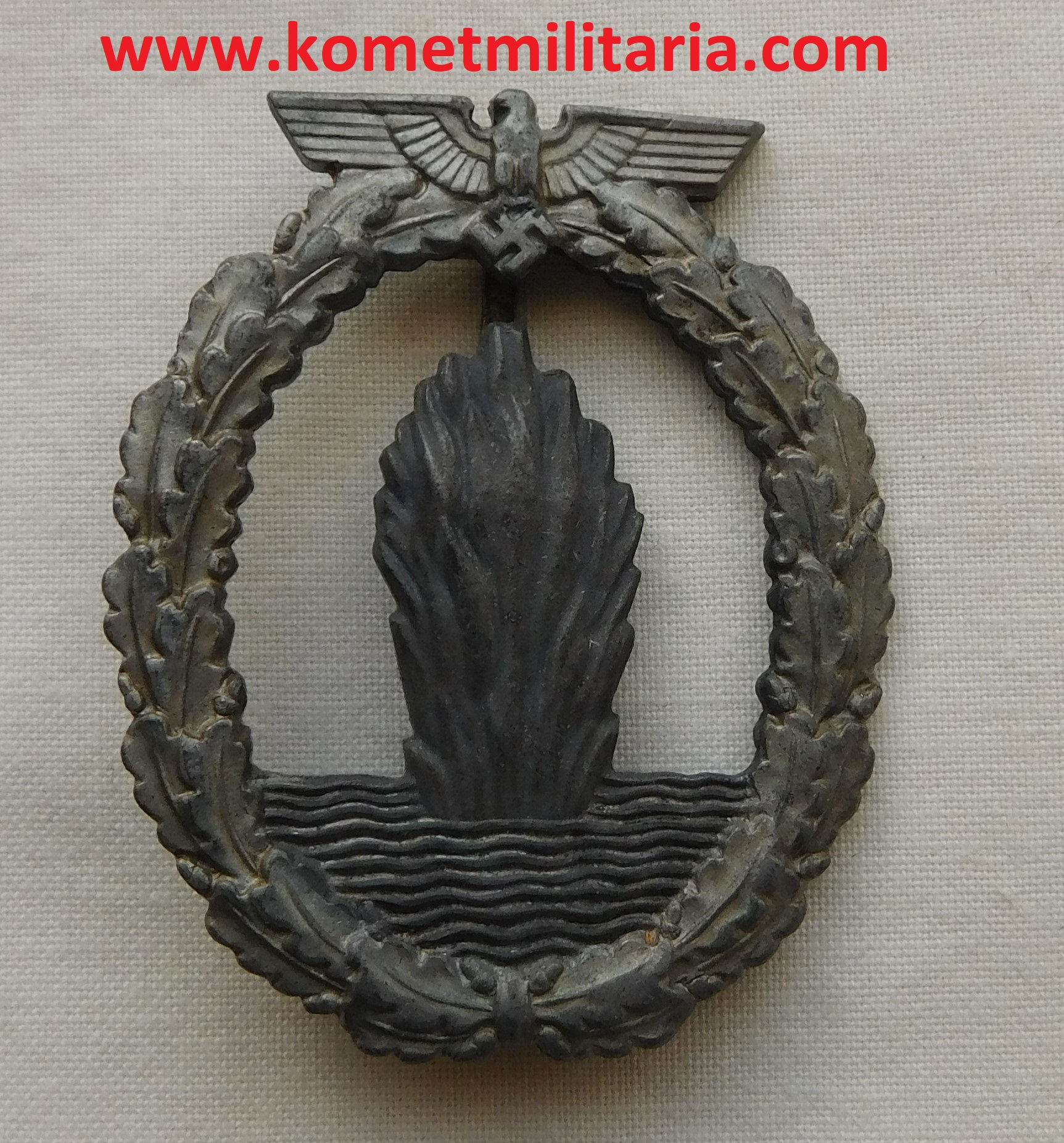 Kriegsmarine Minesweeper Badge Zinc-Minensucherabzeichen Zink