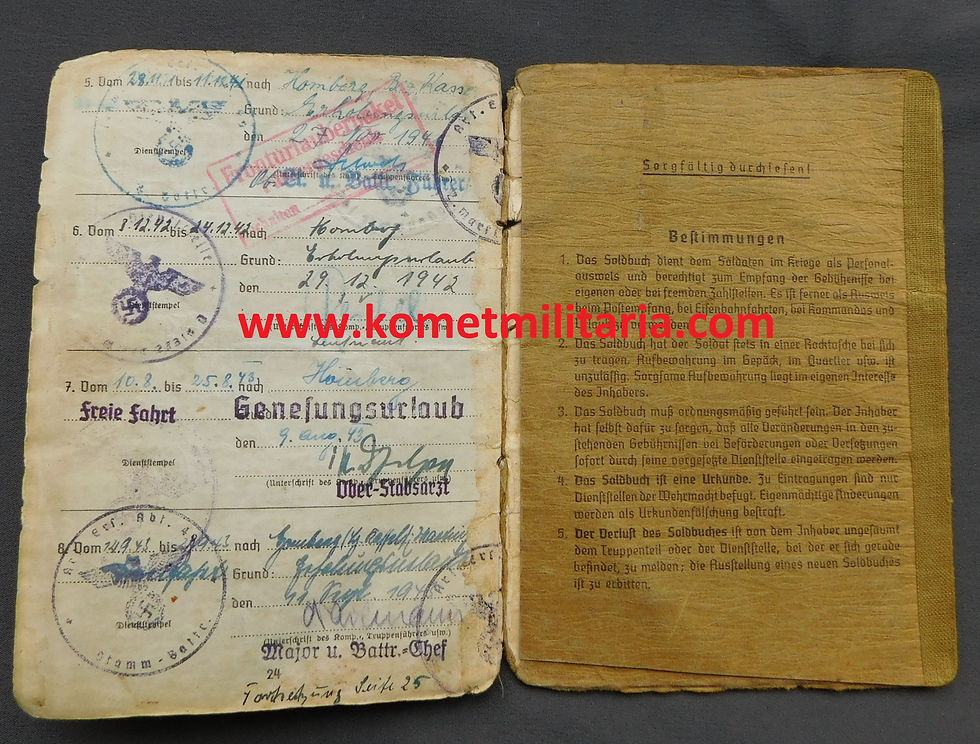 Thumbnail: Soldbuch+ WH Führerschein Oberwachtmeister Artillerie Rgt. 67, 4 awards