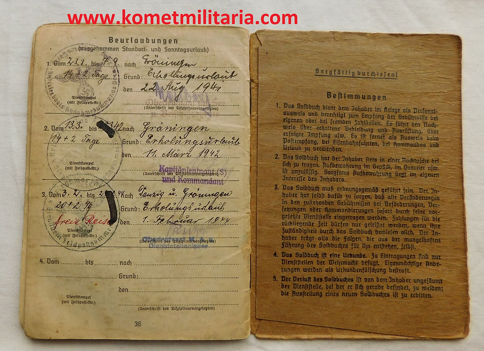 Thumbnail: Soldbuch Matrosenhauptgefreiter 25. Unterseebootsflotille